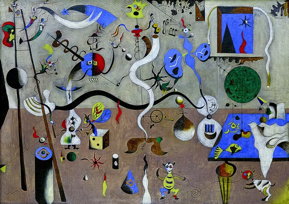 Joan Miró Le Carnaval d'Arlequin 19241925. შეერთებული შტატები Buffalo. კოლექცია AlbrightKnox Art Gallery ოთახი...