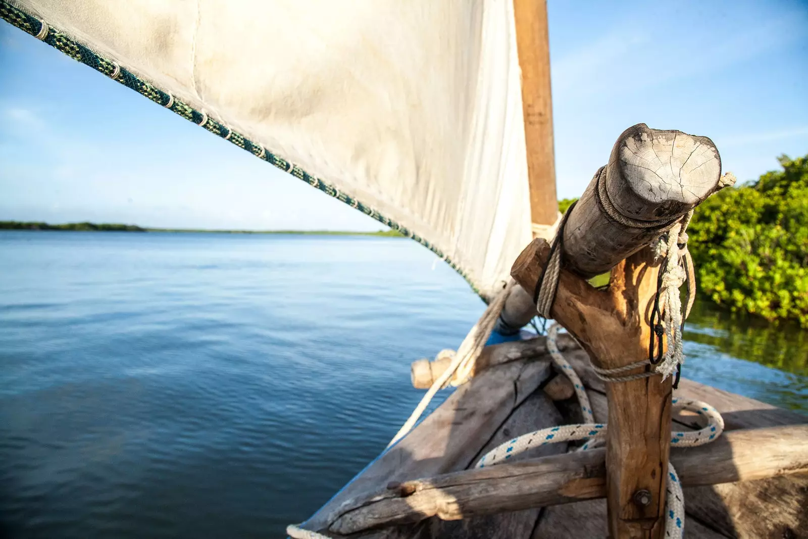 Barco tradicional em Lamu