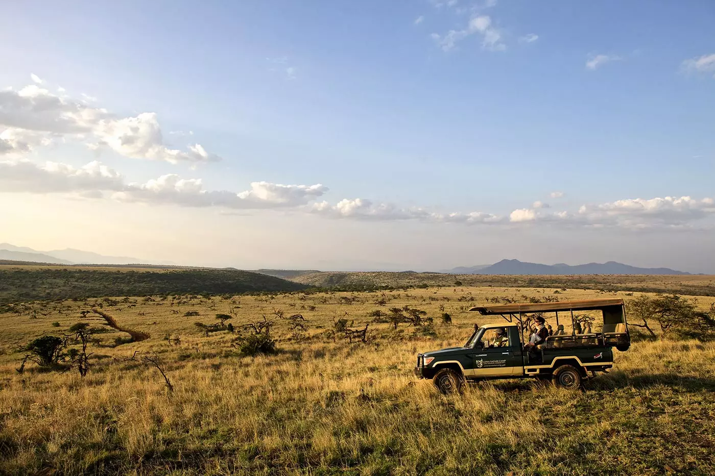 Du bestämmer din egen rutt på Lewa Safari Camp