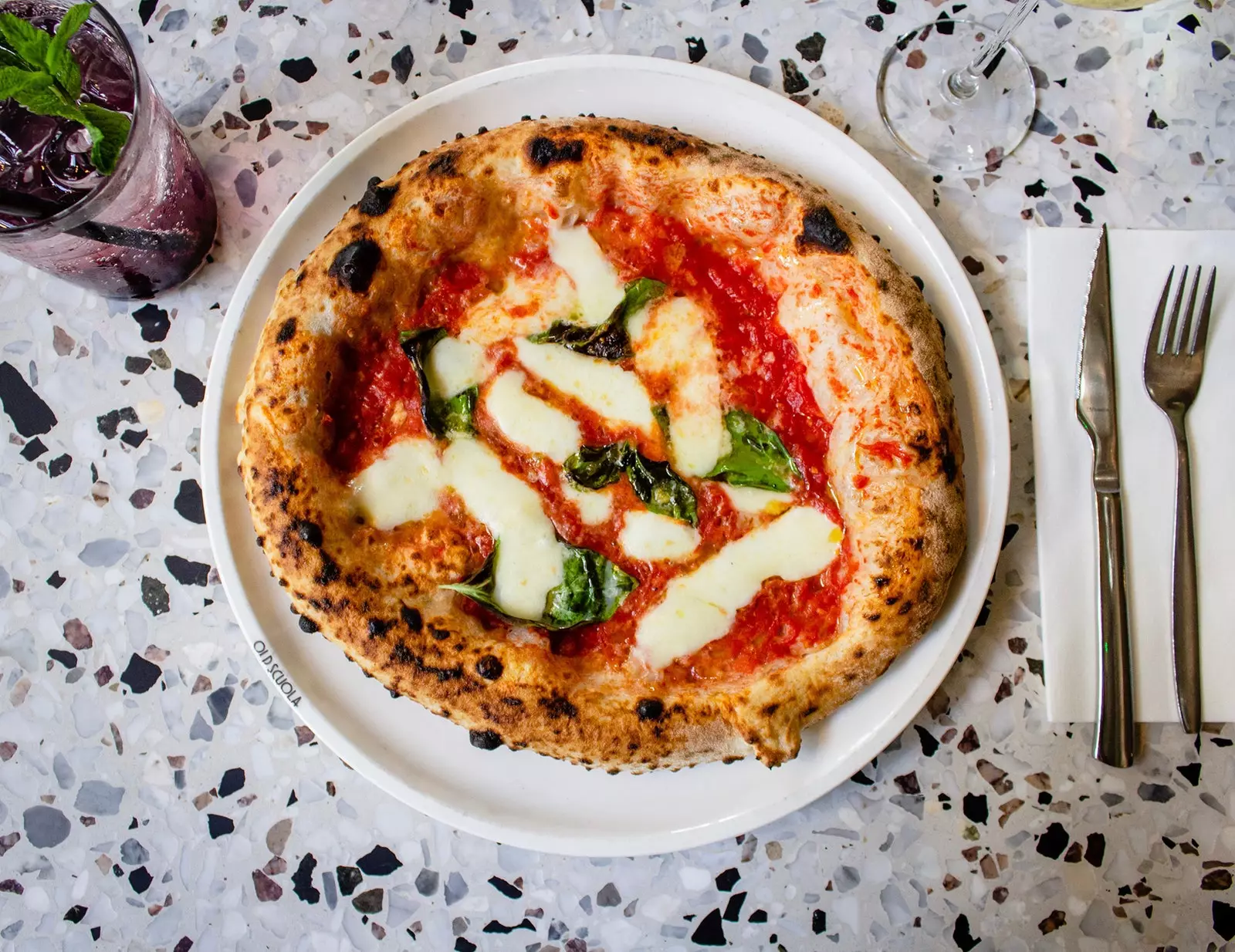 The Italian good cheese in the right measure and baked in a wood oven