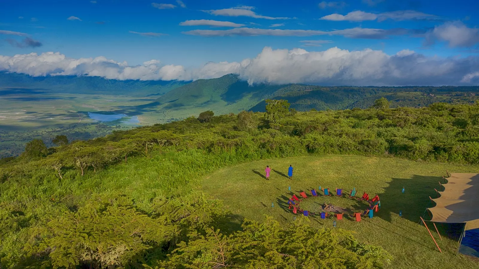 Pakulala Safari Camp den eneste 'teltleiren' på Ngorongoro-kraterringen.