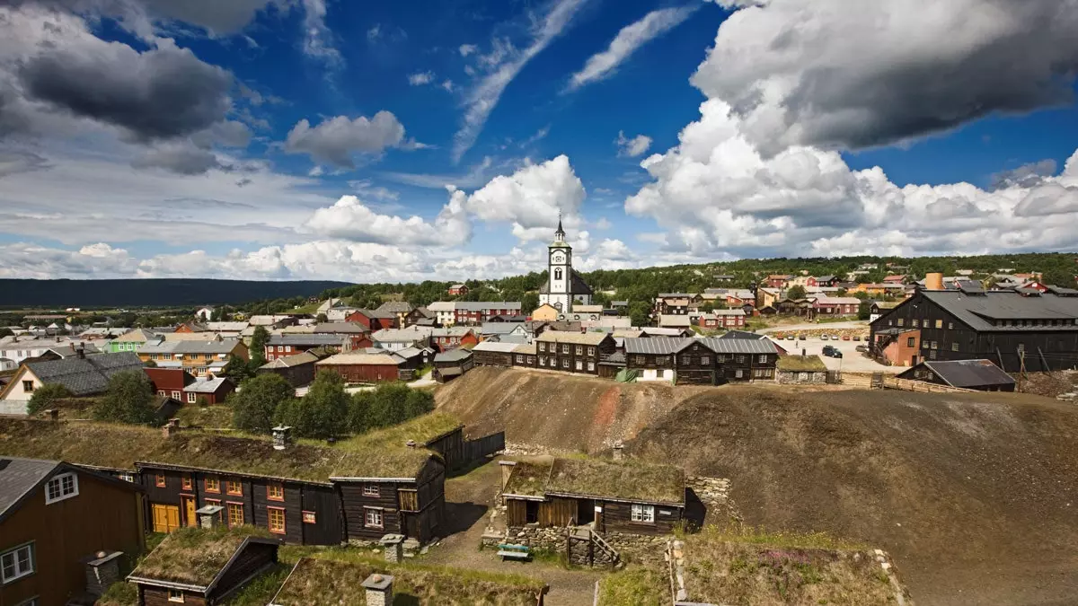 Røros, a potosí under the snow in Norway