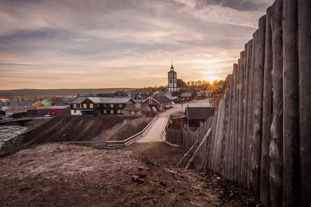 Røros a potosí pod snehom v Nórsku