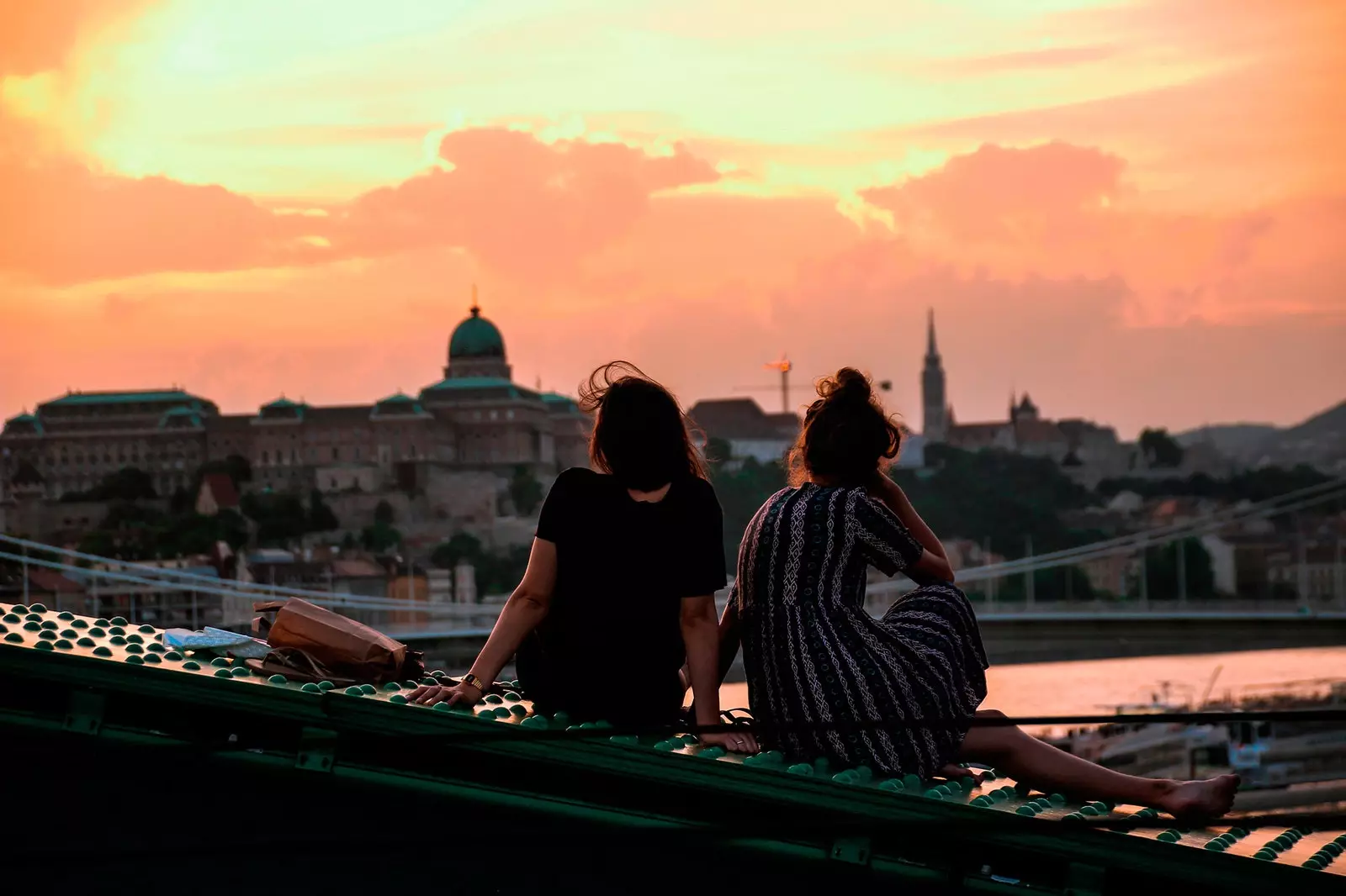 Solnedgång i Budapest