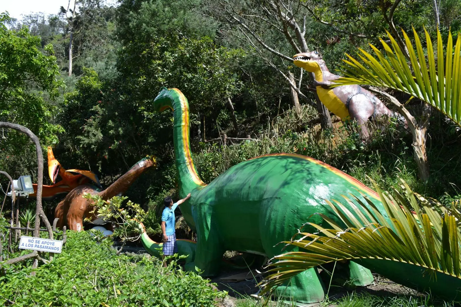 עס איז אוממעגלעך צו באַקומען באָרד אין Eduardo's Ecology Adventure Park.