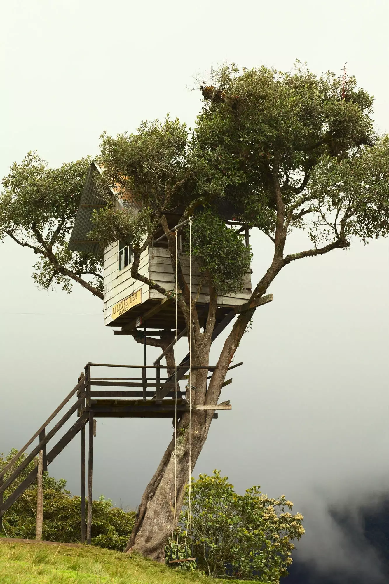 La cabane dans les arbres et sa balançoire sans fin au bout du monde.