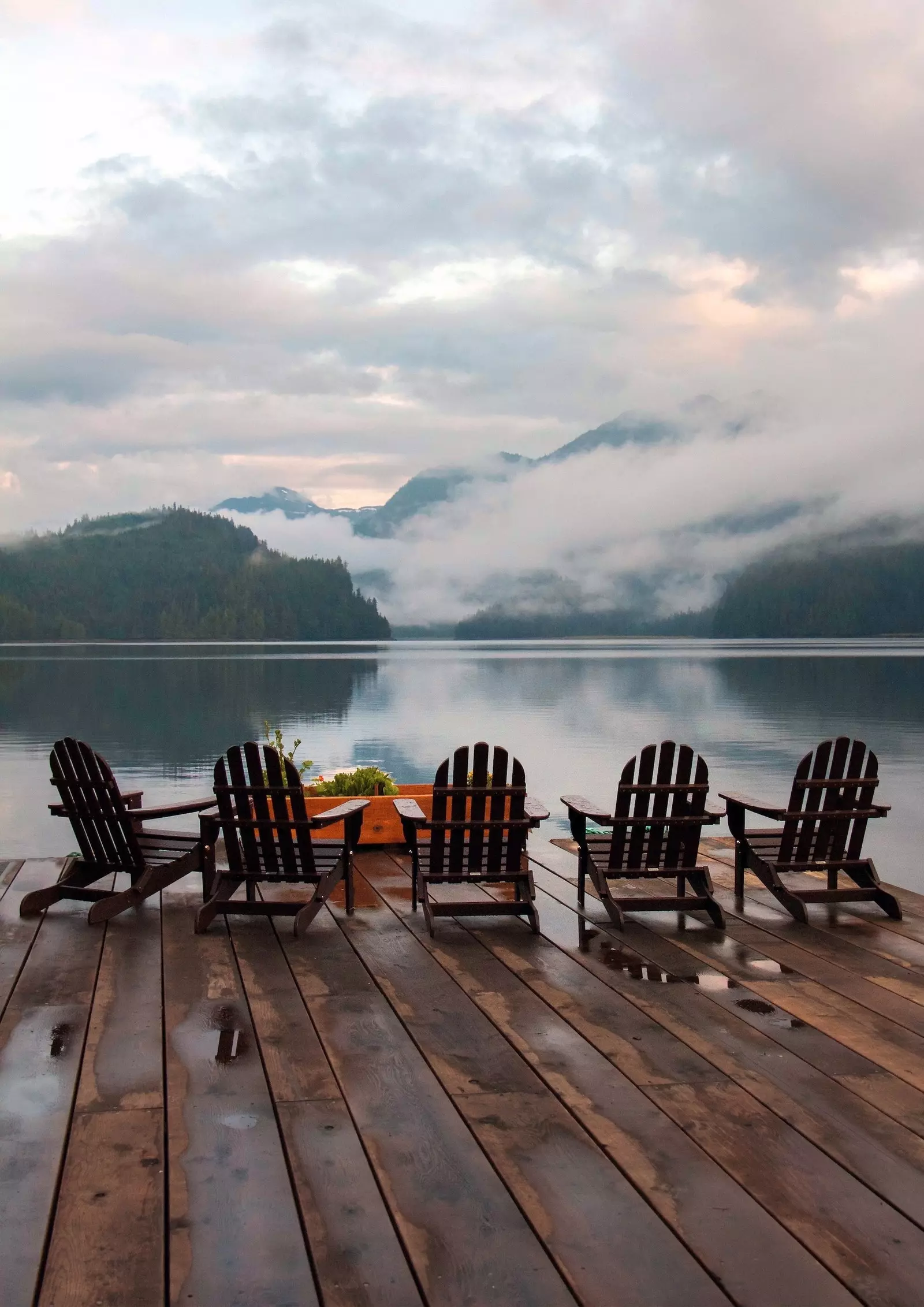 Blick von der Khutzeymateen Wilderness Lodge