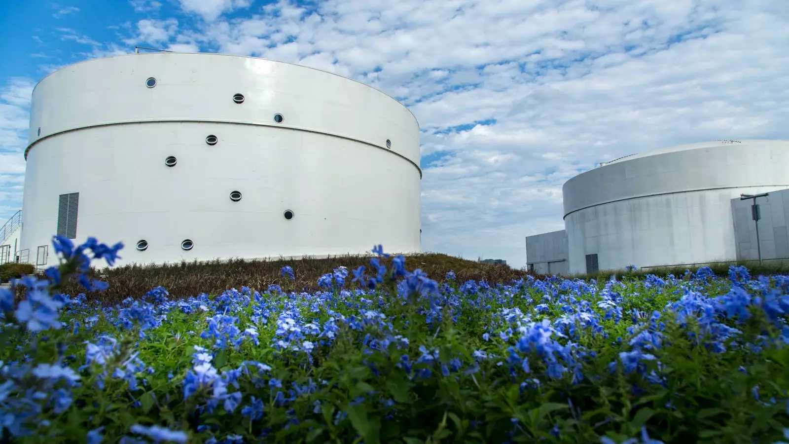 Exterior of the former oil tanks of Tank Shanghai.