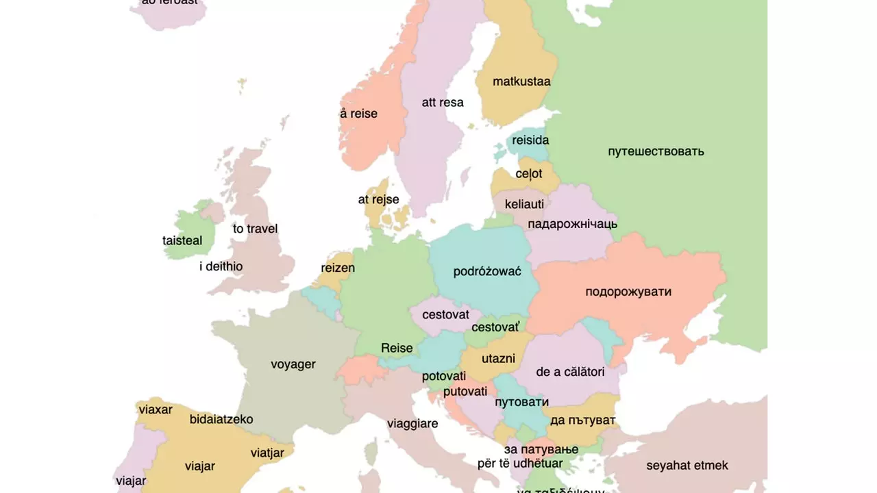 This map translates the words into any language in Europe