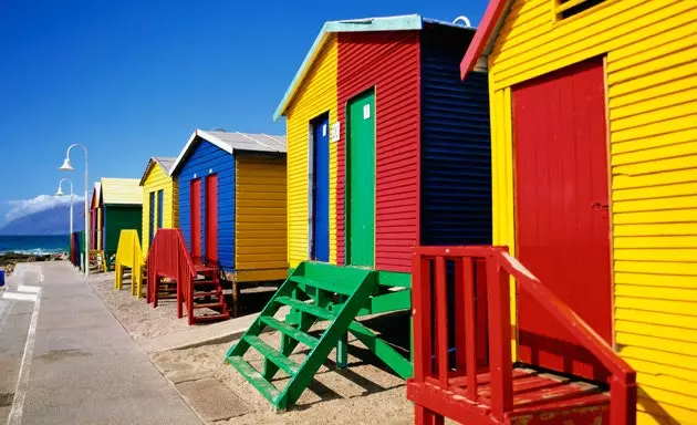 The typical colored houses of Kalk Bay