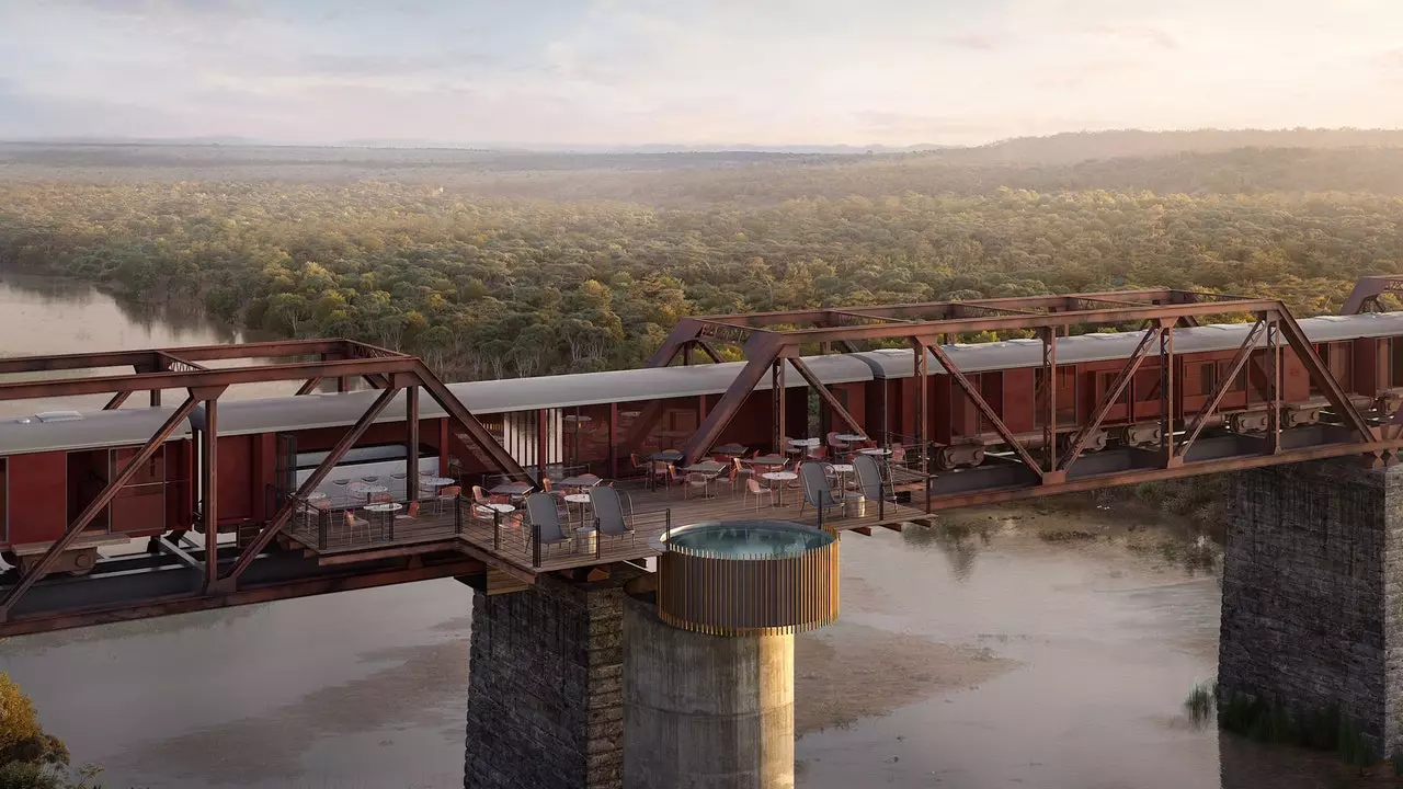 A l'intérieur d'un train et sur un pont, c'est l'hôtel de luxe qui ouvrira ses portes dans le parc national Kruger