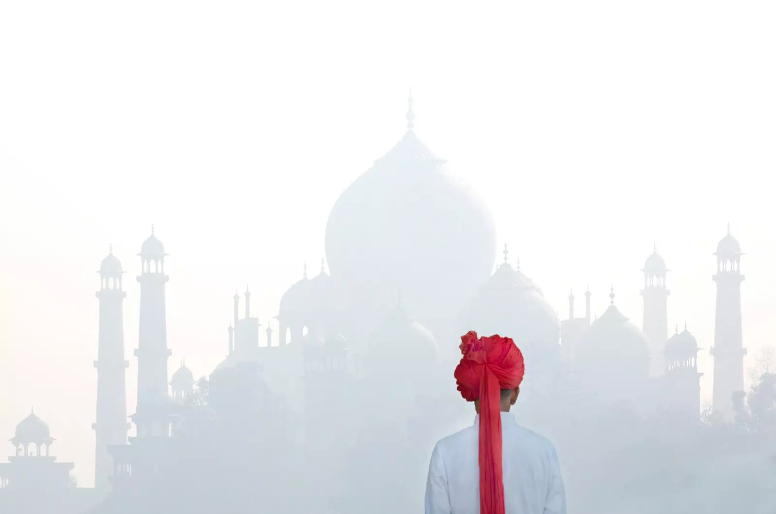 De siger, at da Shah Jahan døde, så han på Taj Mahal