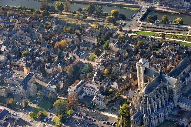 Le Mans vanuit de lucht