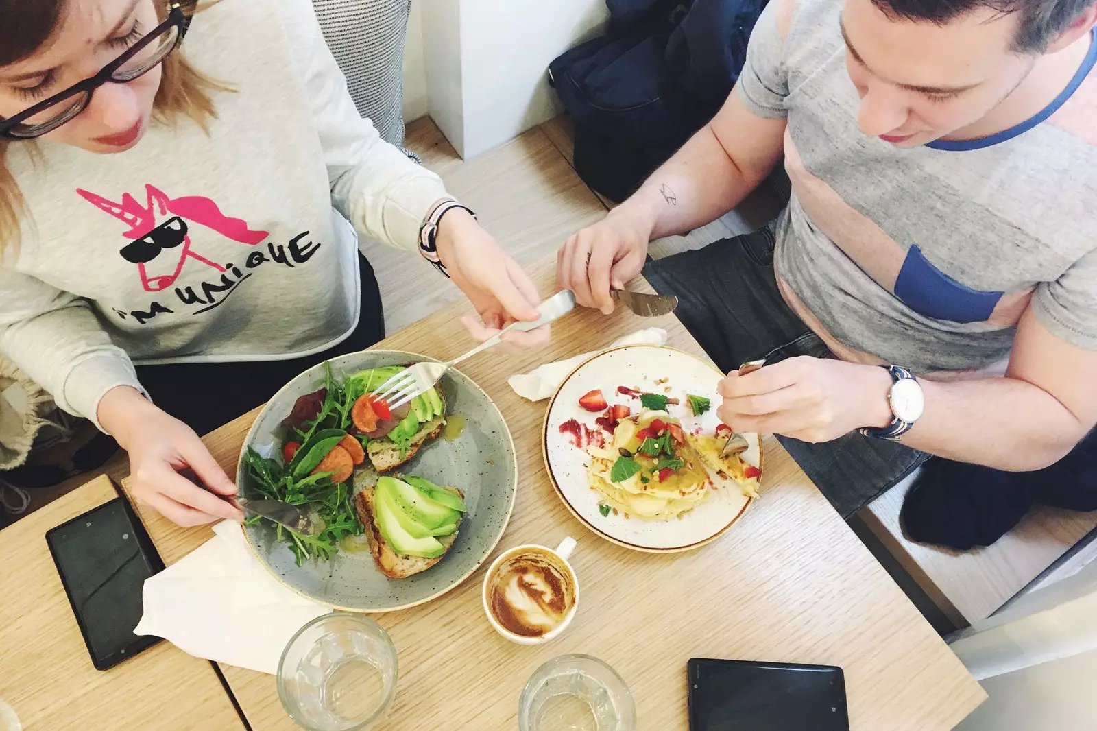 Å spise frokost på Szimply