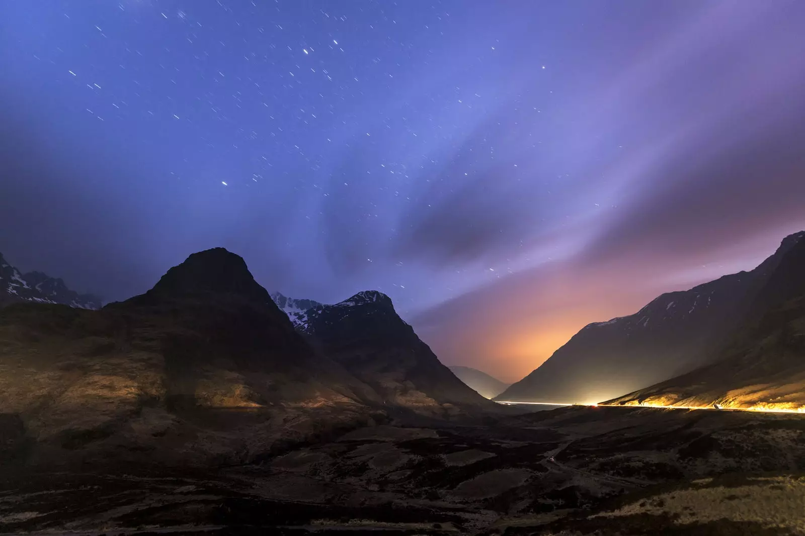 bầu trời scotland aurora borealis