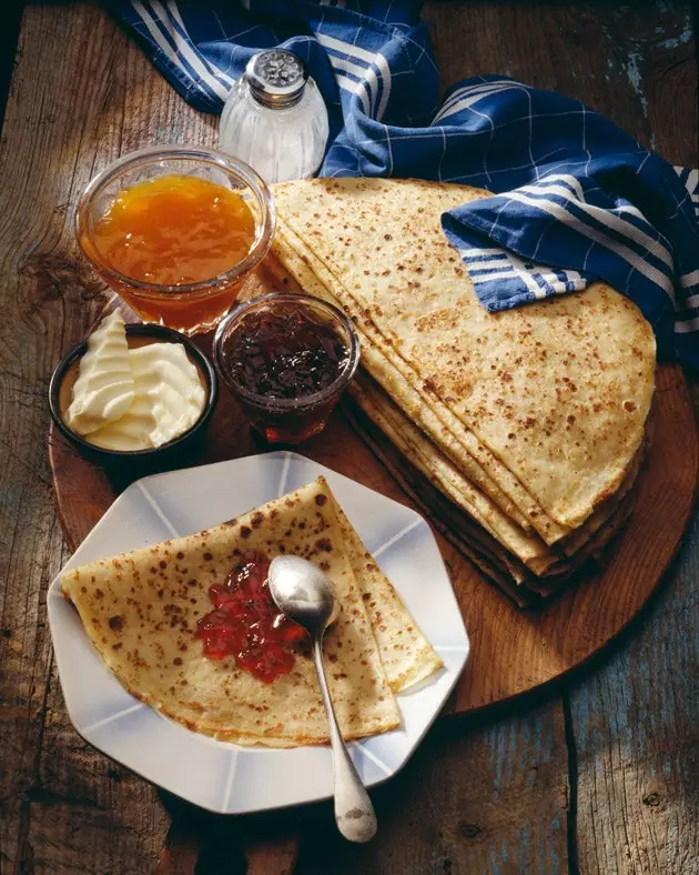 petit déjeuner aux crêpes