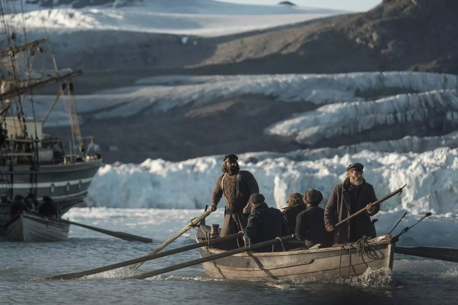 Rowing in arctic waters in 'The frozen blood.