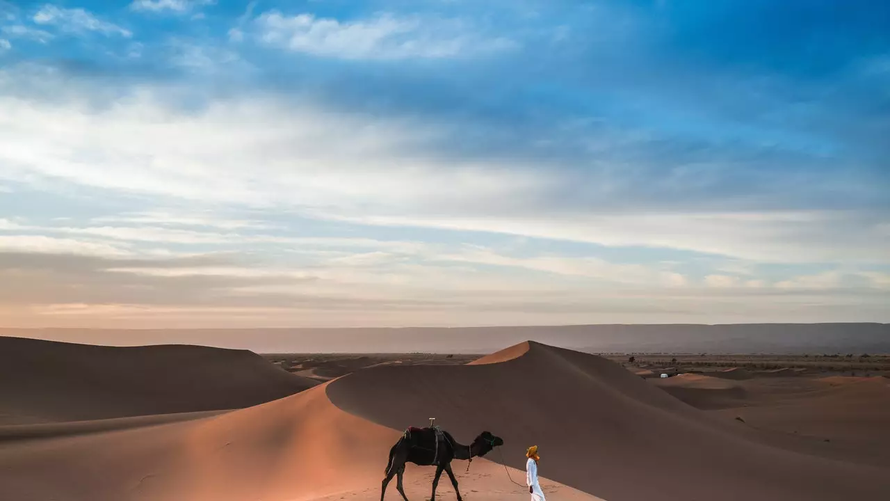 Seu nome é Baigalmaa Norjmaa, ele é nômade e quer viajar 12.000 km em um camelo