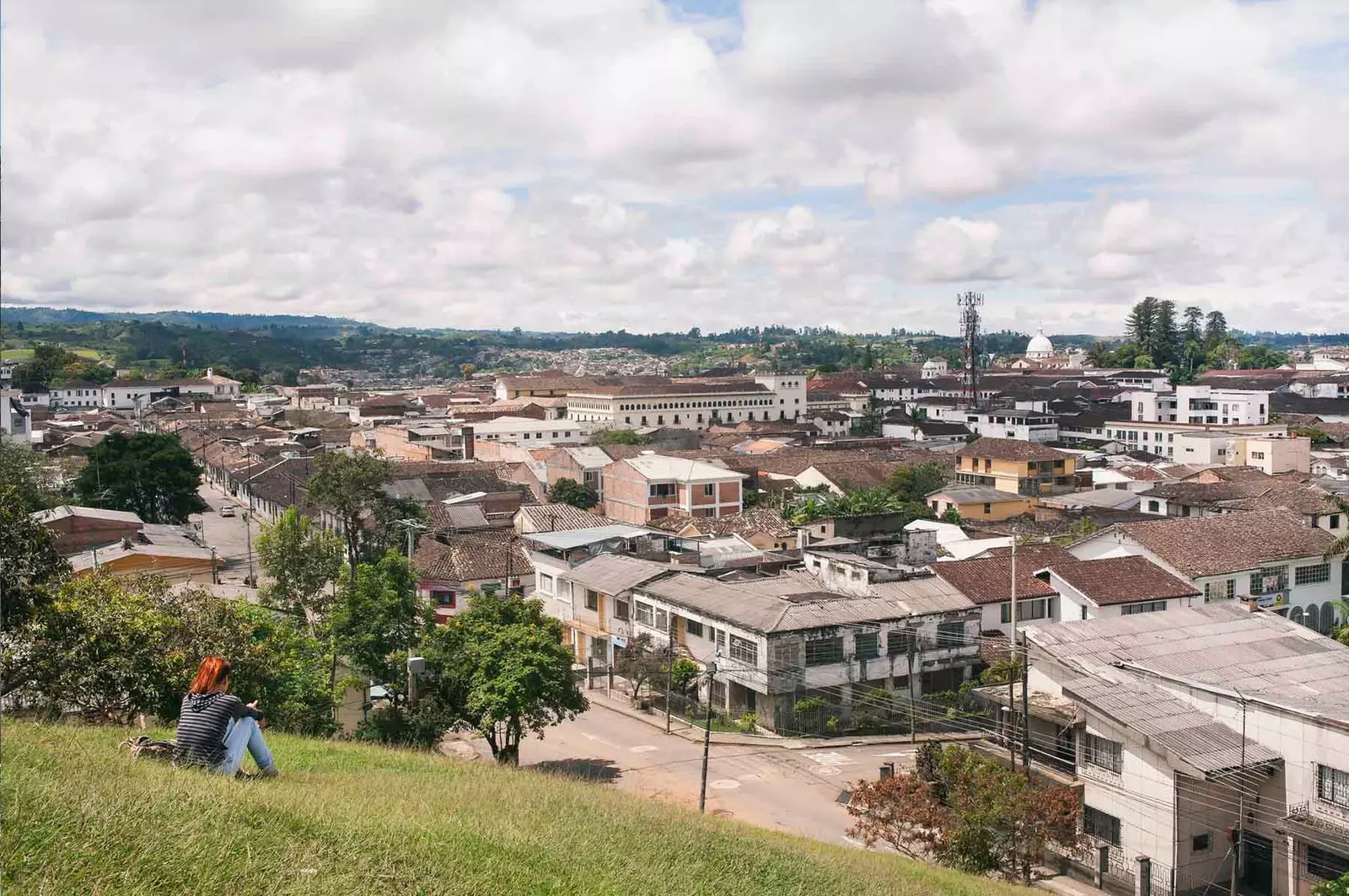 Popayan při pohledu shora