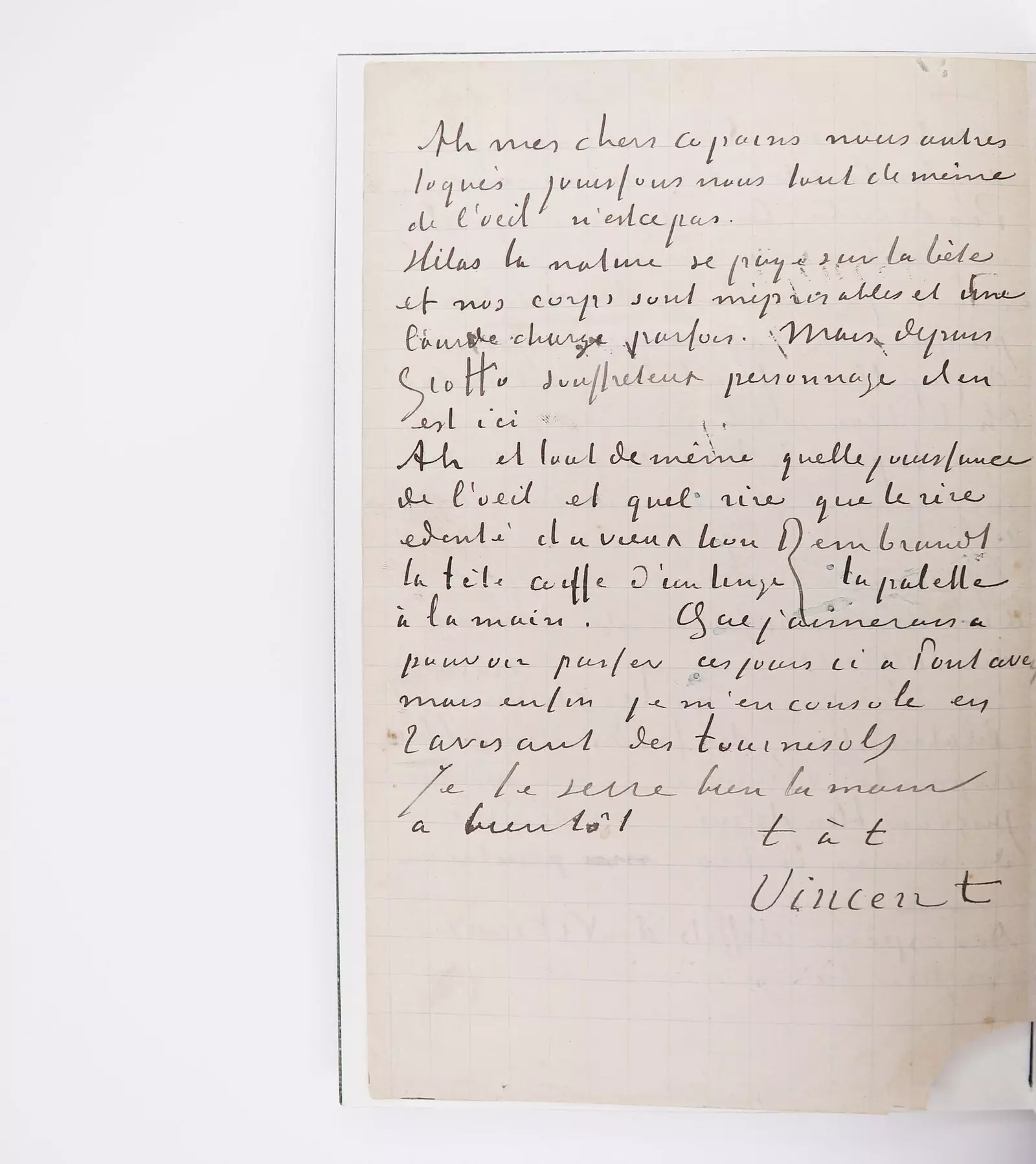 Surat kepada Émile Bernard oleh Vincent van Gogh di mana dia berkongsi cintanya untuk cahaya Selatan Perancis.