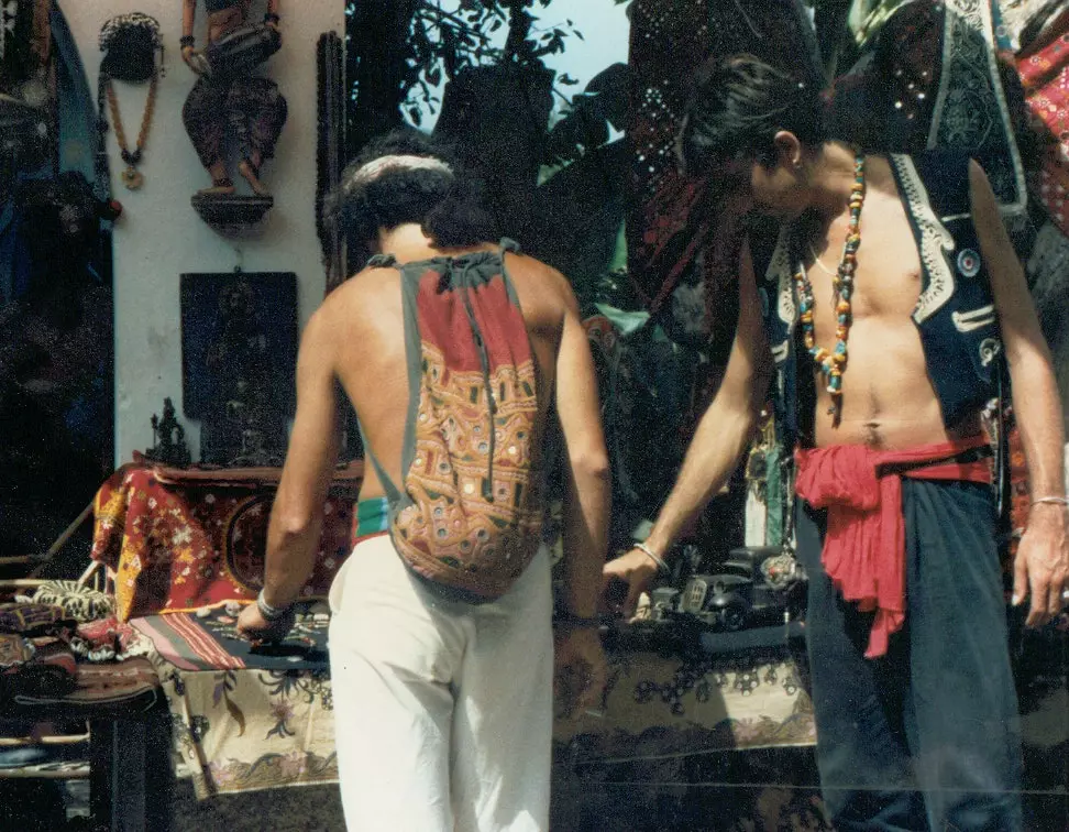 Dois hippies em Las Dalias em 1986.