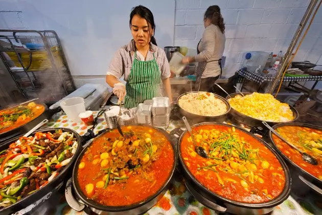 En monter på The Boiler House Food Hall