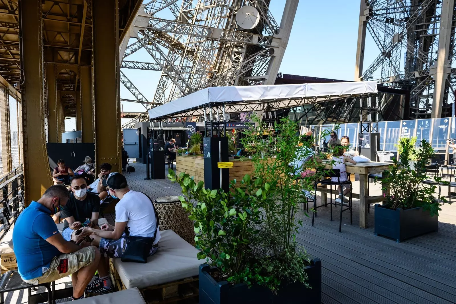 The bar is located on the first floor of the Eiffel Tower