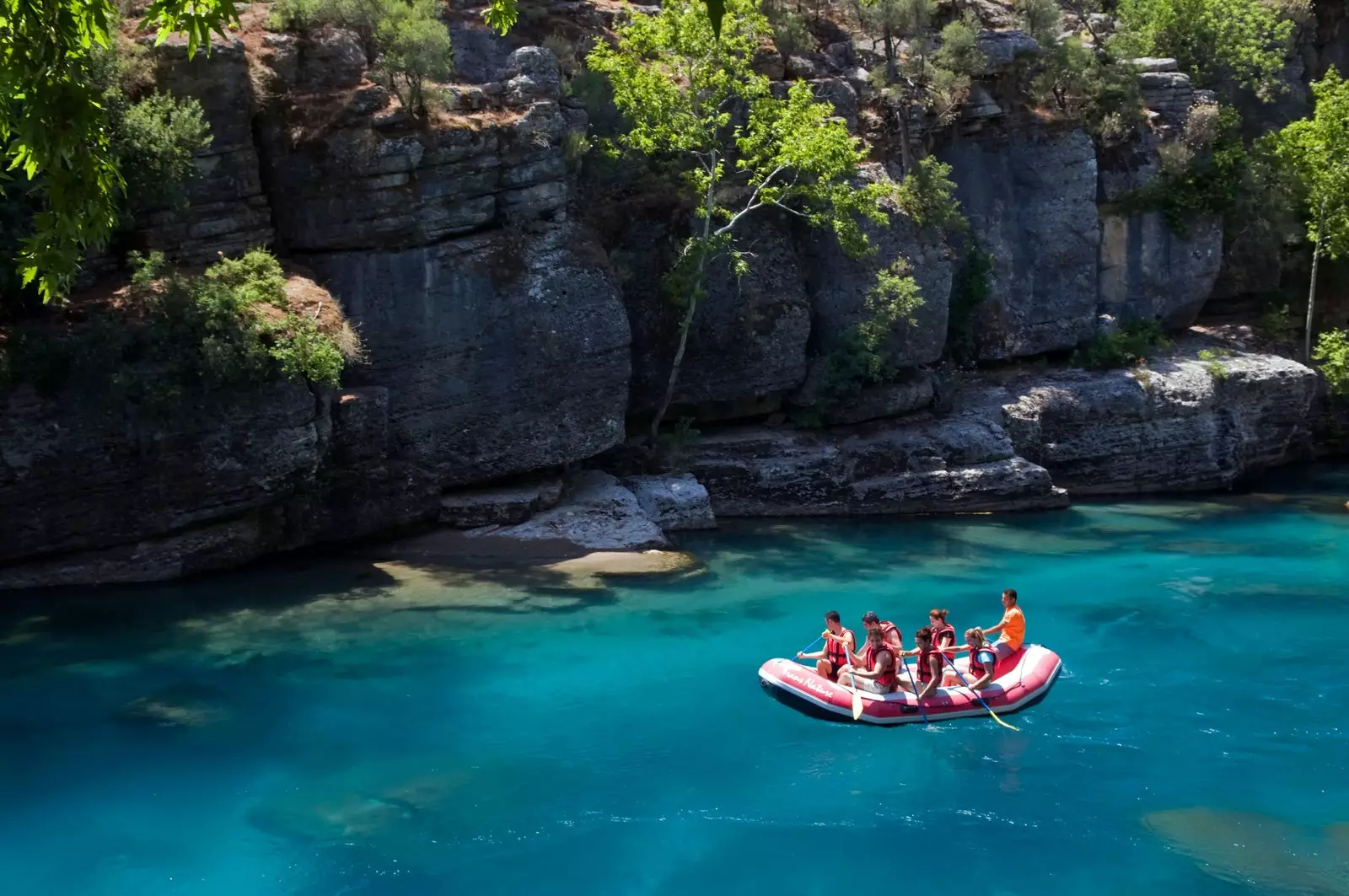 Ράφτινγκ στο εθνικό πάρκο Koprulu Canyon Τουρκία.