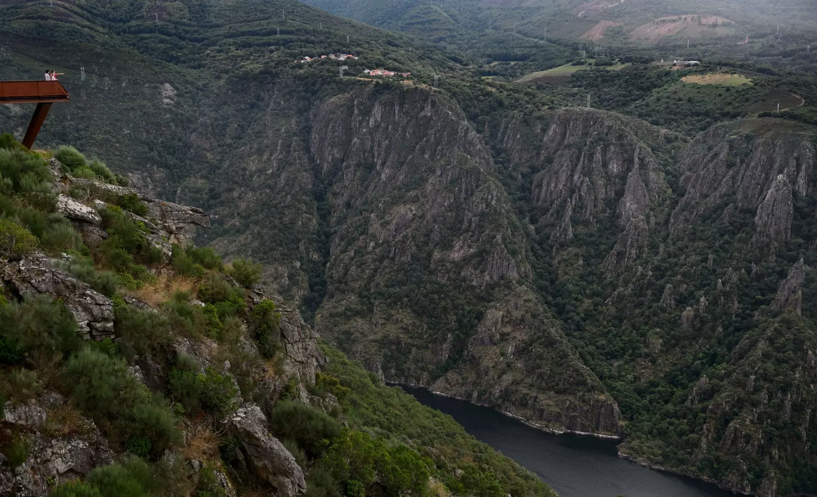 Punct de belvedere al Cividade din Ca n al râului Sil Galicia.