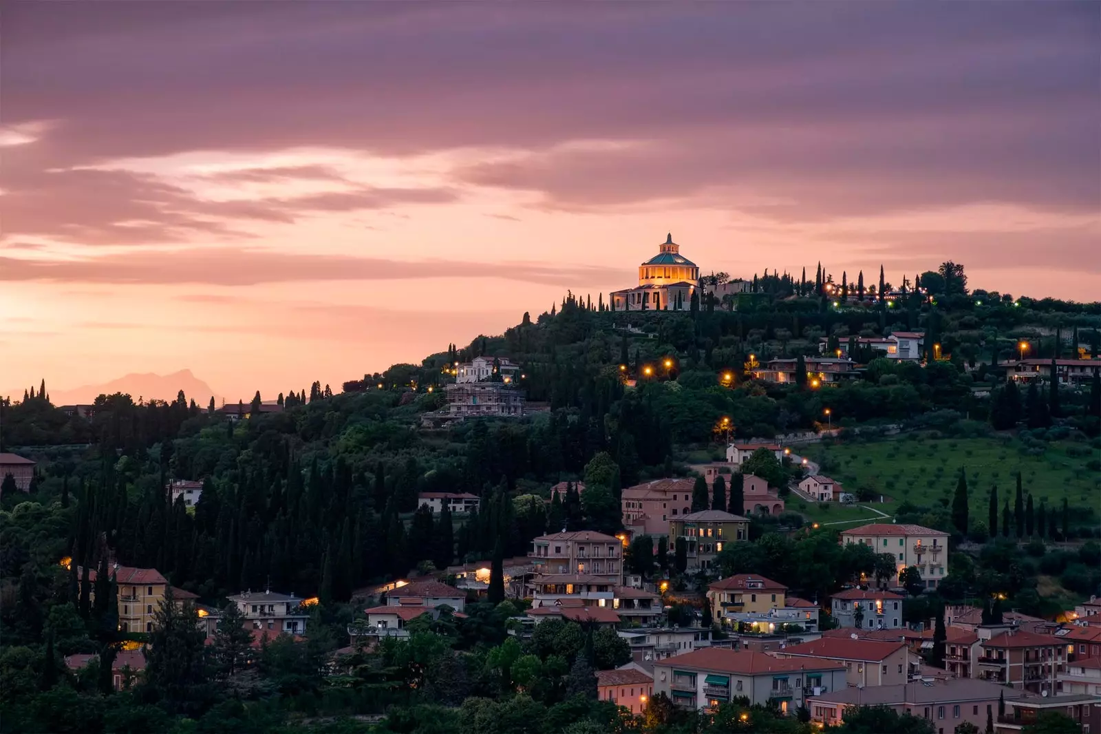 solnedgang i Verona