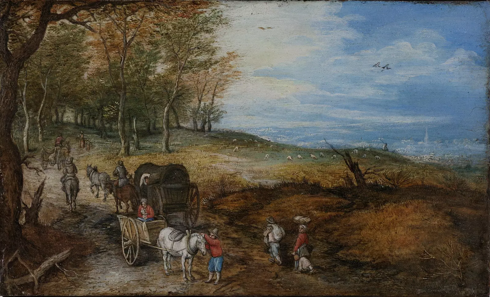 Jan Brueghel the Elder 'A Forest of Road Travelers'