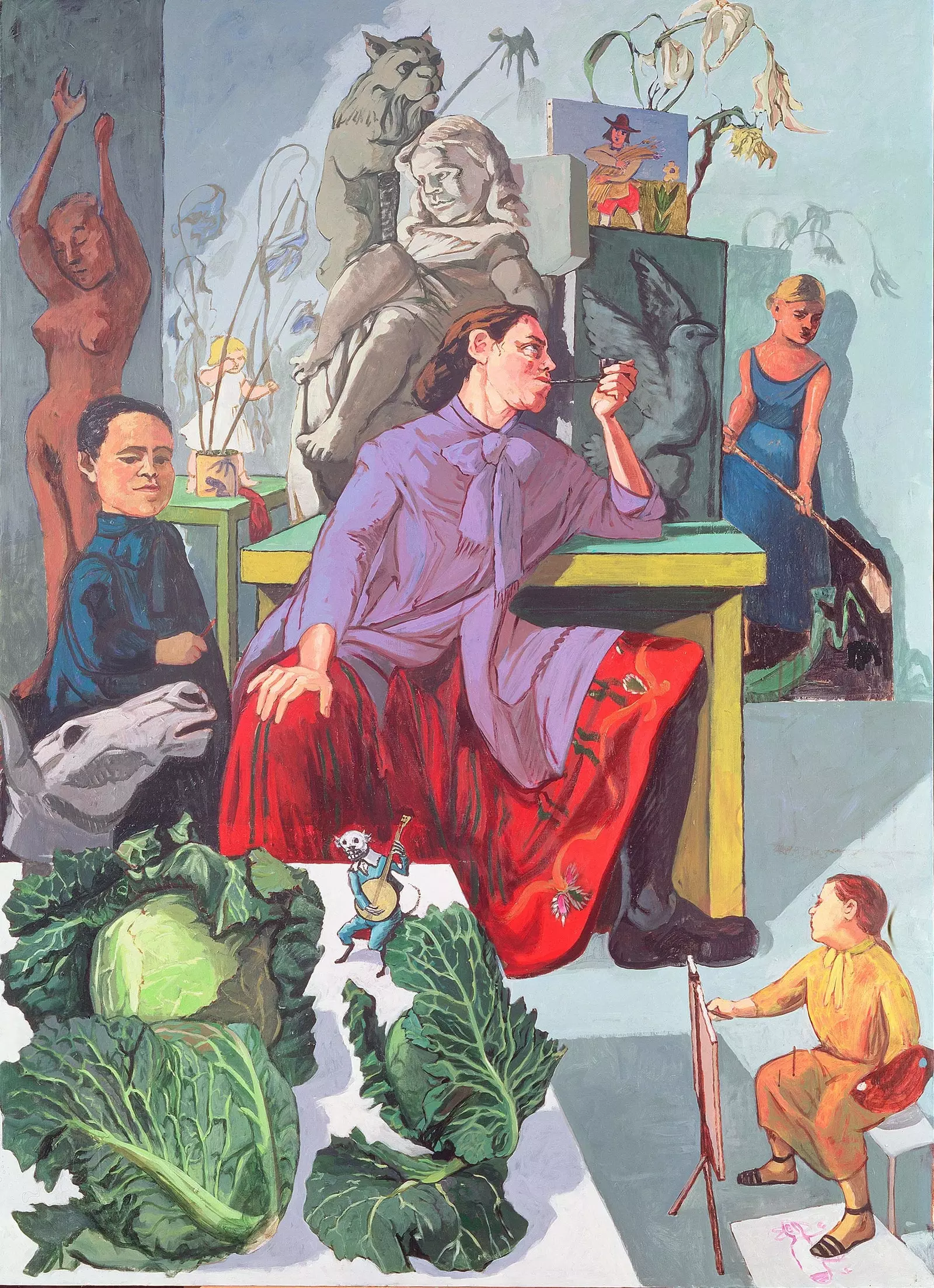 Paula Rego The Artist in Her Studio 1993. Leeds Museums and Galleries U.K. Bridgeman bilder