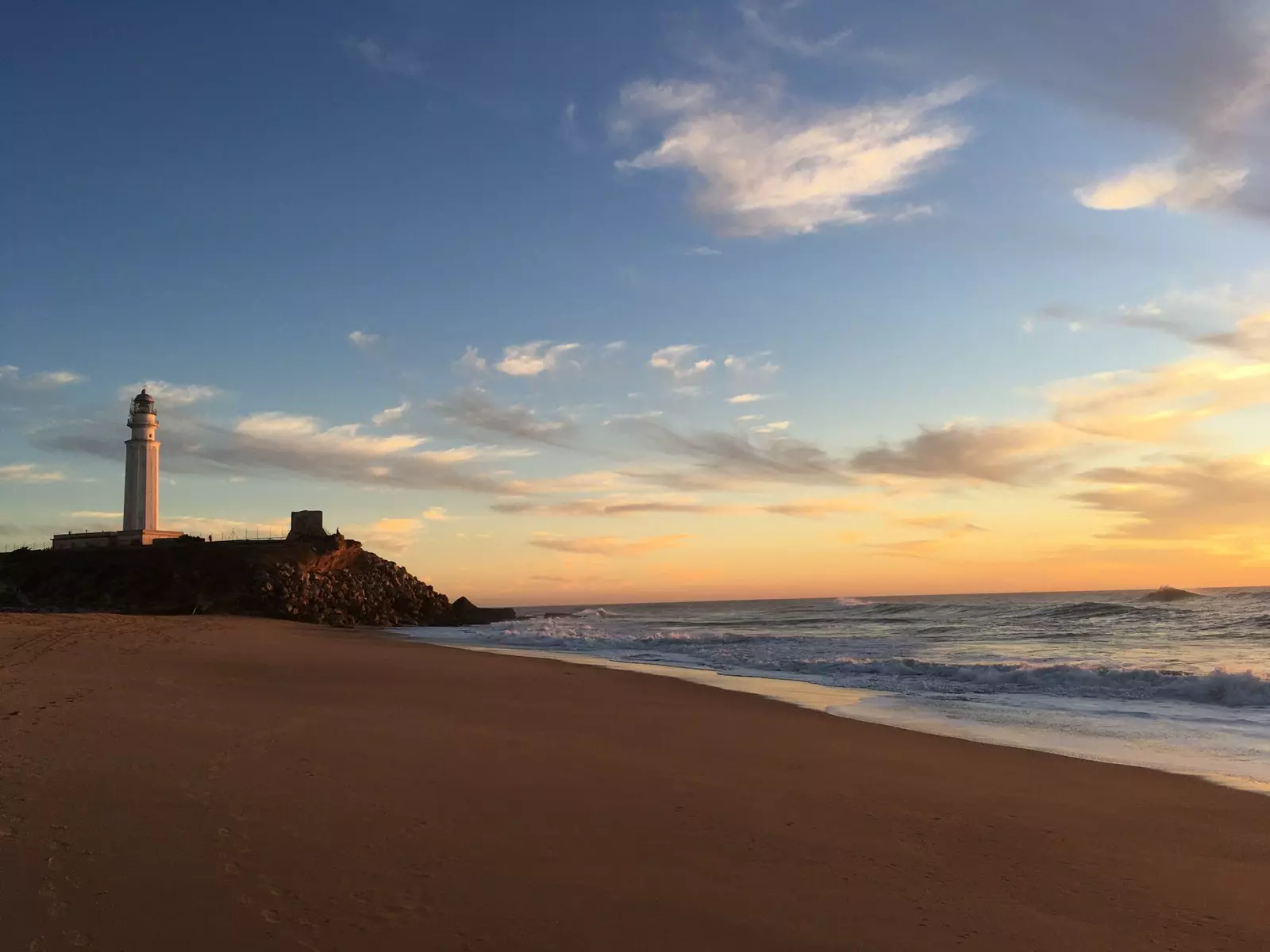 Trafalgar Lighthouse strand i Barbate.