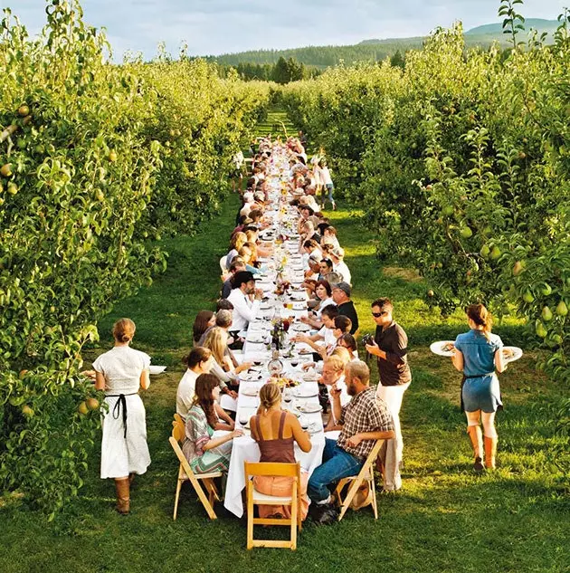 Et måltid på Kiyokawa Family Orchards Oregon