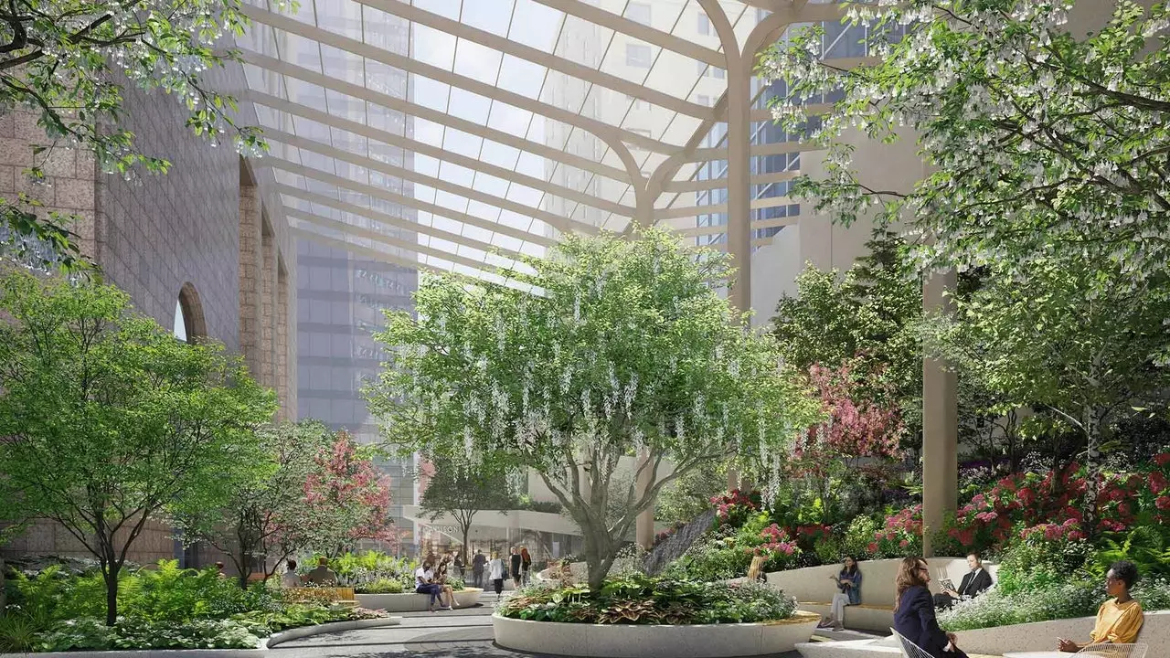 Així serà el nou jardí públic del gratacel 550 Madison Avenue de Nova York