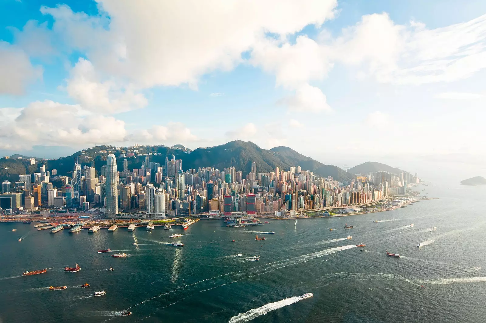 Hong Kong Central District Skyline