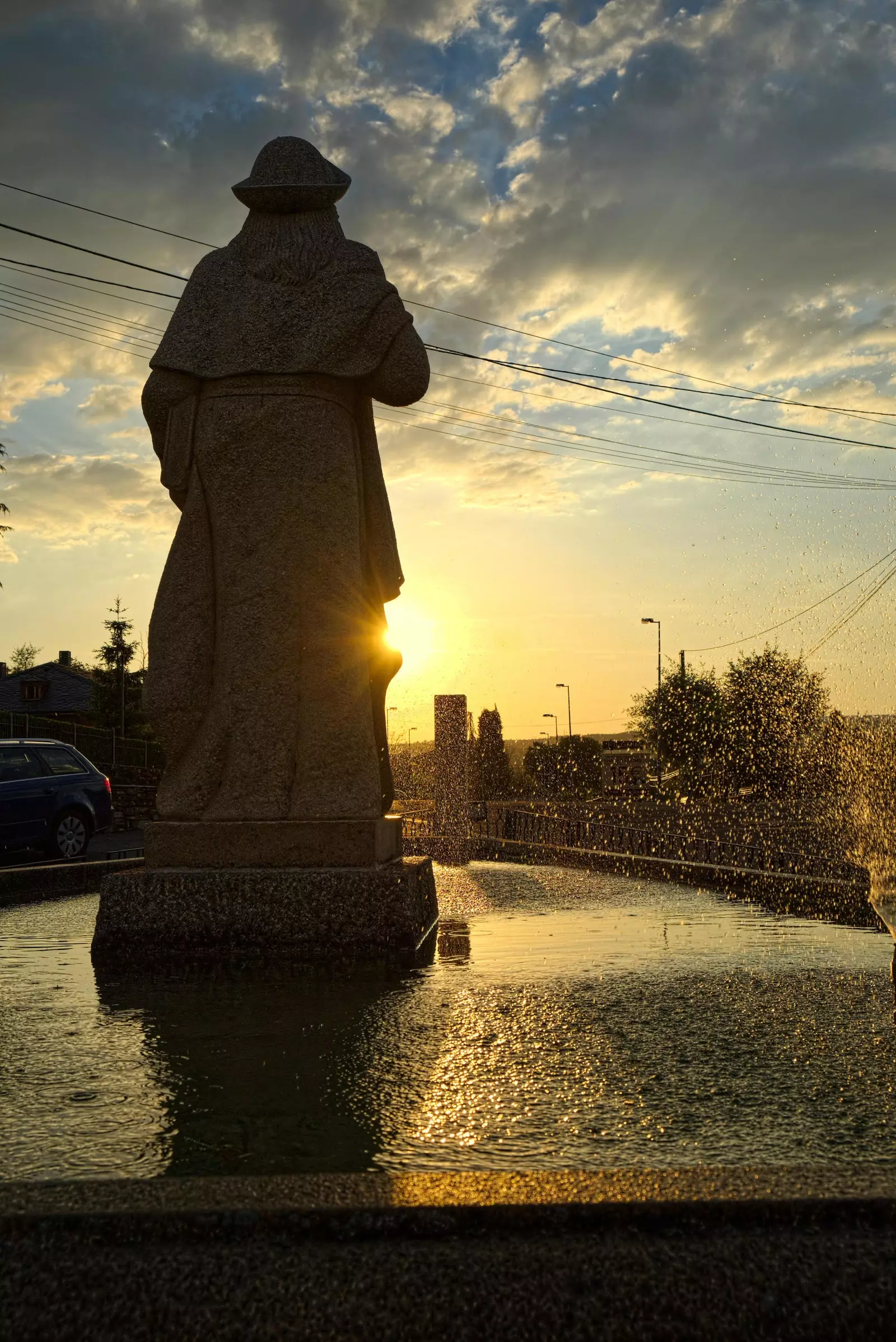 La statua dell'Apostolo Santiago a Molinaseca