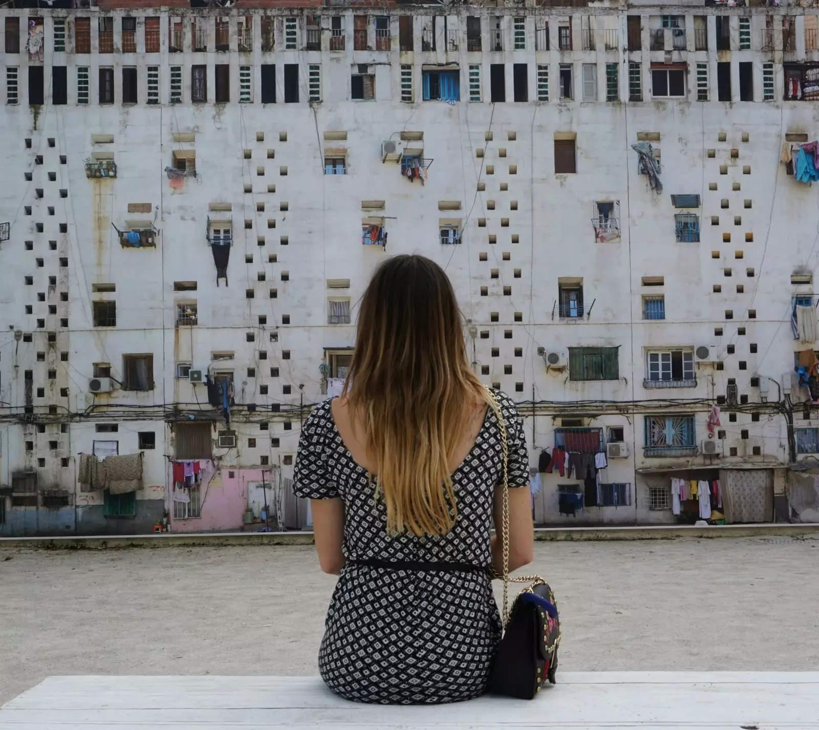 Gigantic work 'Alger Climat de France' by Stphane Couturier at the La Gacilly Photography Festival in Brittany...