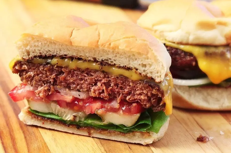 Hamburguesa a Vegan Bombón.