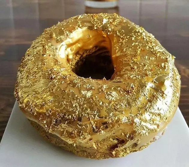 Golden Crystal Ube Donut