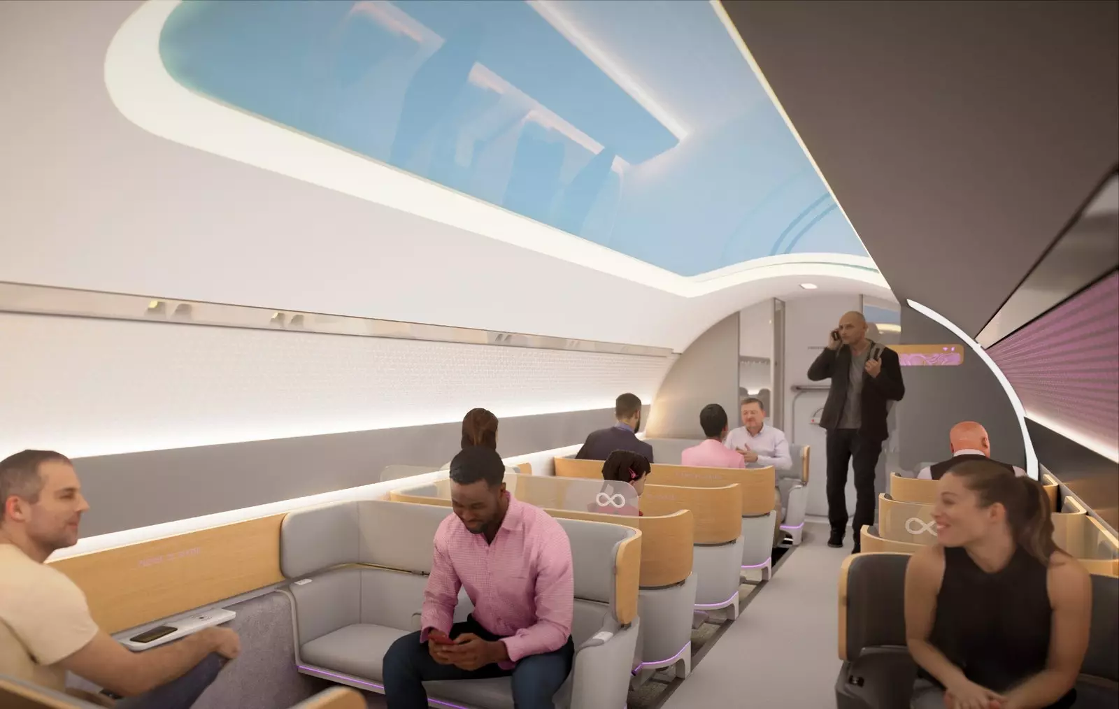 Așa că fie designul interior futurist al Hyperloop