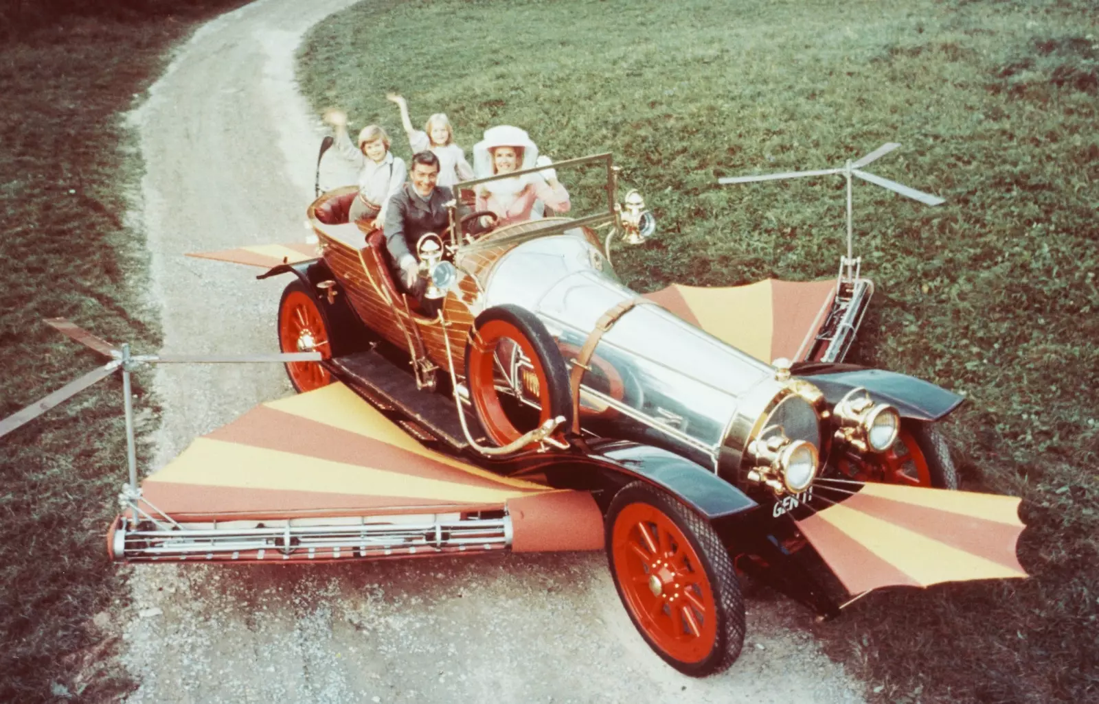 Chitty Chitty Bang Bang ready to fly.