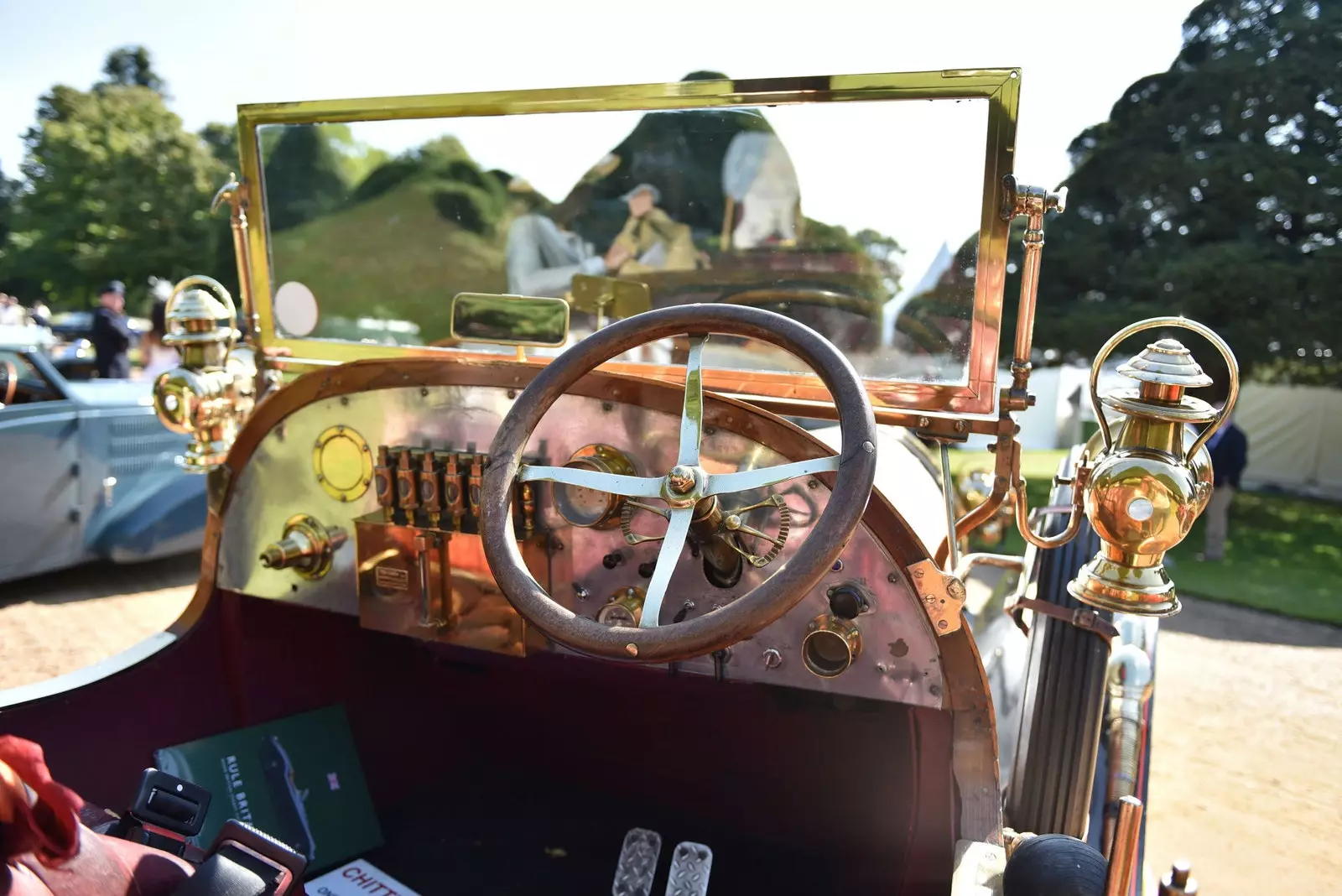 Detalj jednog od šest originalnih Chitty Chitty Bang Bang vozila na izložbi Concours of Elegance 2017. u...