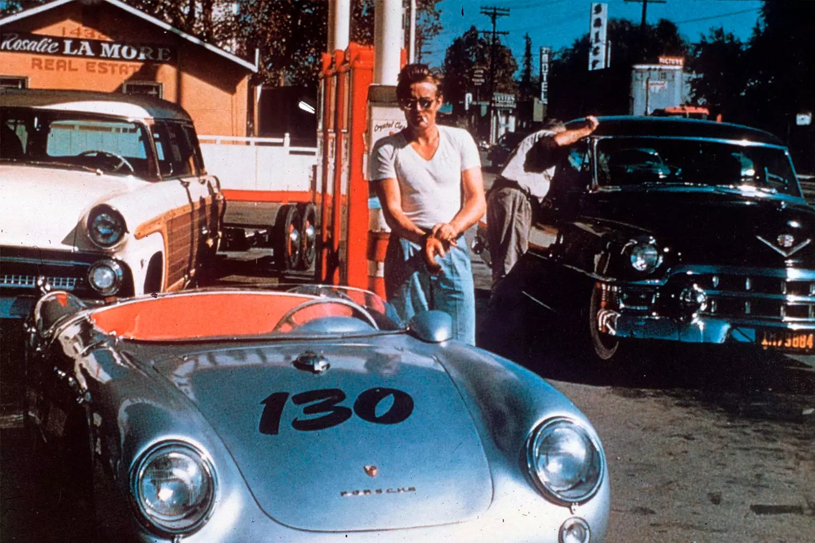 james dean amb el seu Porsche 550 el 1954