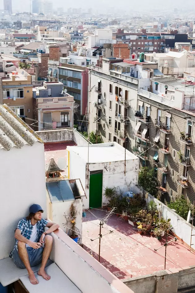 Barcelona over de regenboog