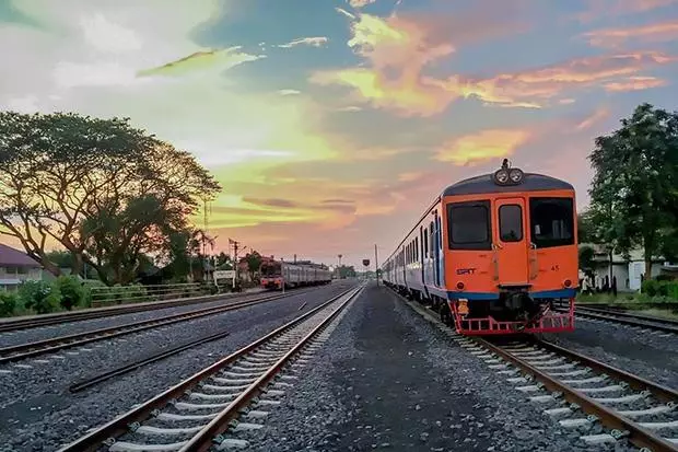 El tren preparat per arribar fins a Poipet