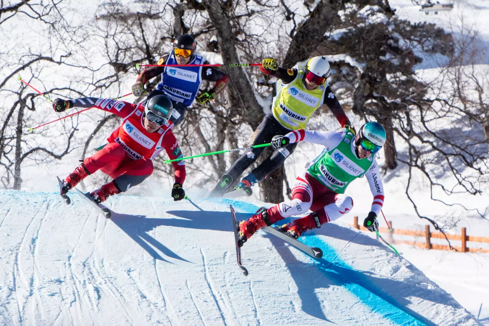 Skifahrer in Georgien.