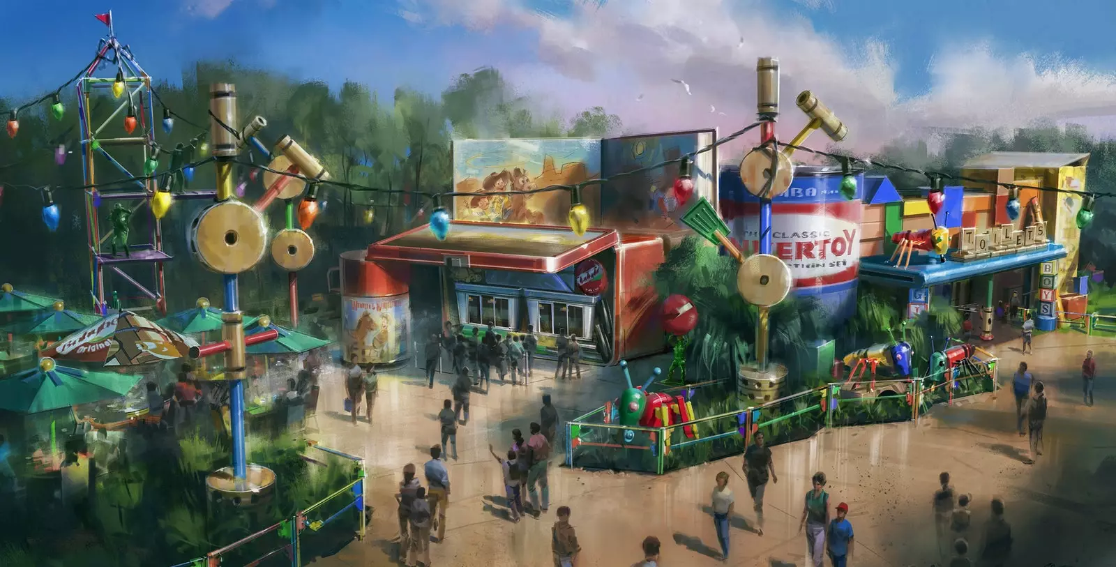 Seien Sie also das Woodys Lunch Box Restaurant in Toy Story Land.