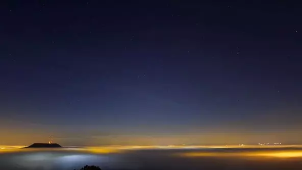 Timelapse: Valladolid di bawah kabut saat Natal