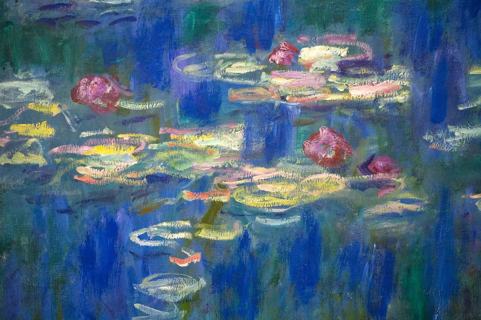 Detail vum Monet sengem 'Nymphas' Zëmmer